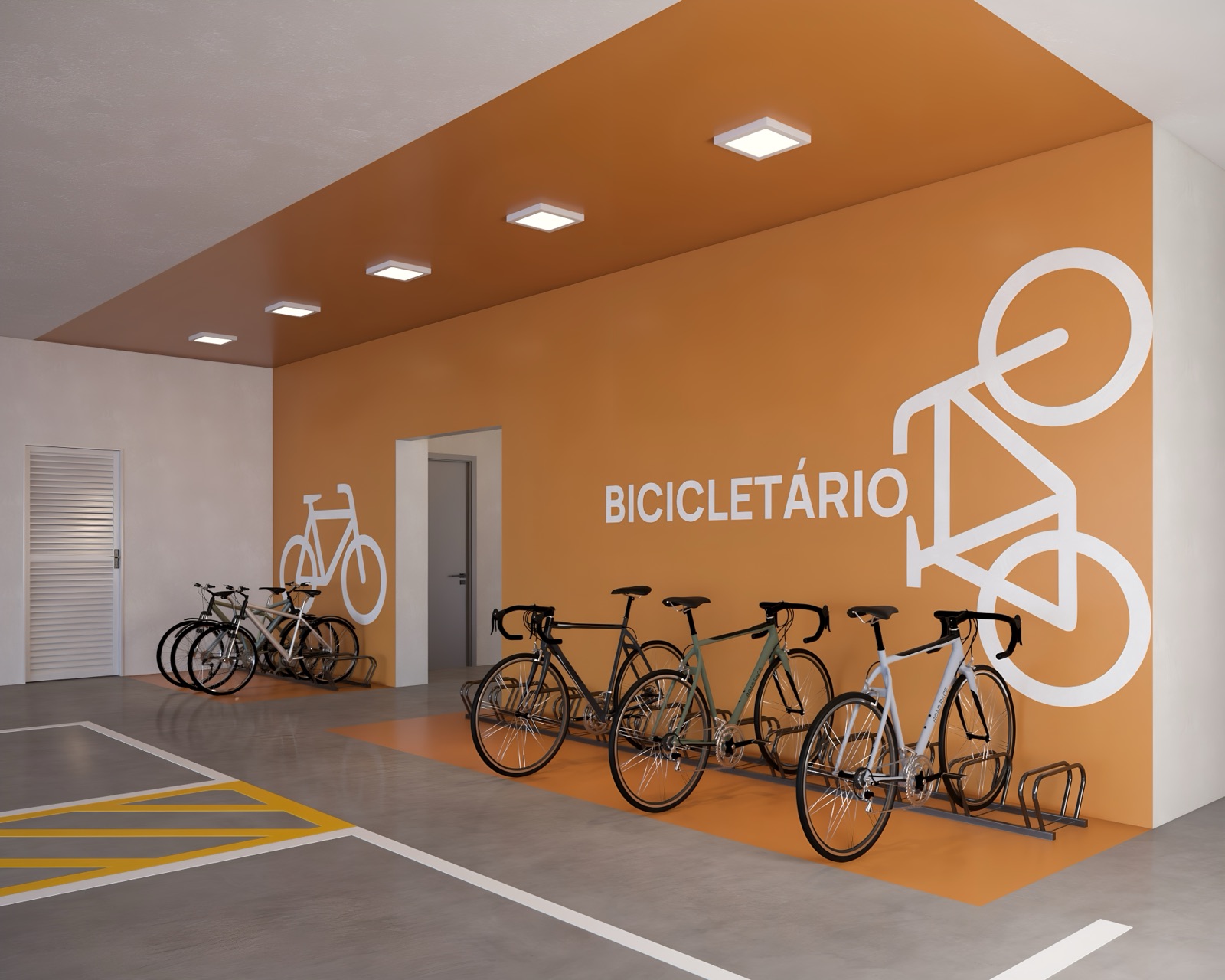 Bicicletário do condomínio
